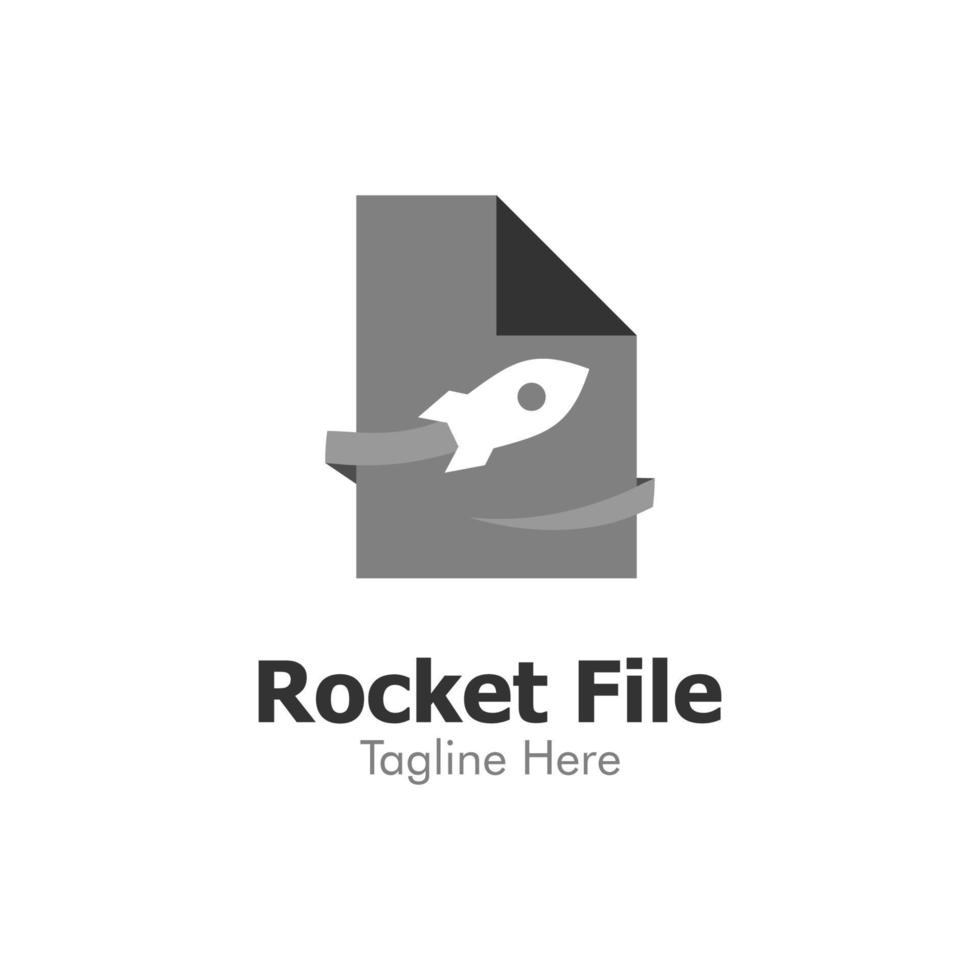 illustratie vectorafbeelding van raket bestand logo. perfect te gebruiken voor technologiebedrijf vector