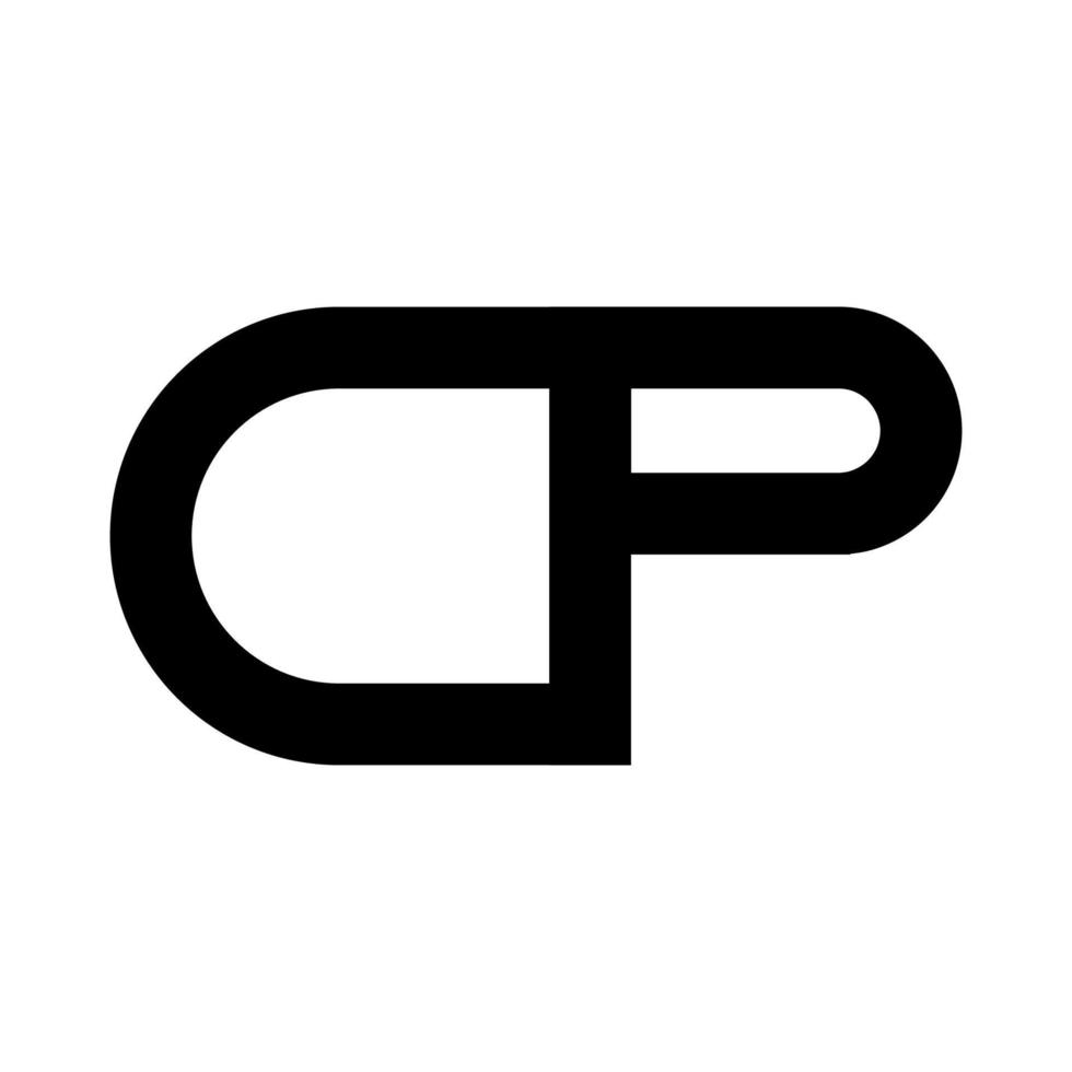 illustratie vectorafbeelding van moderne cp brief logo. perfect te gebruiken voor technologiebedrijf vector