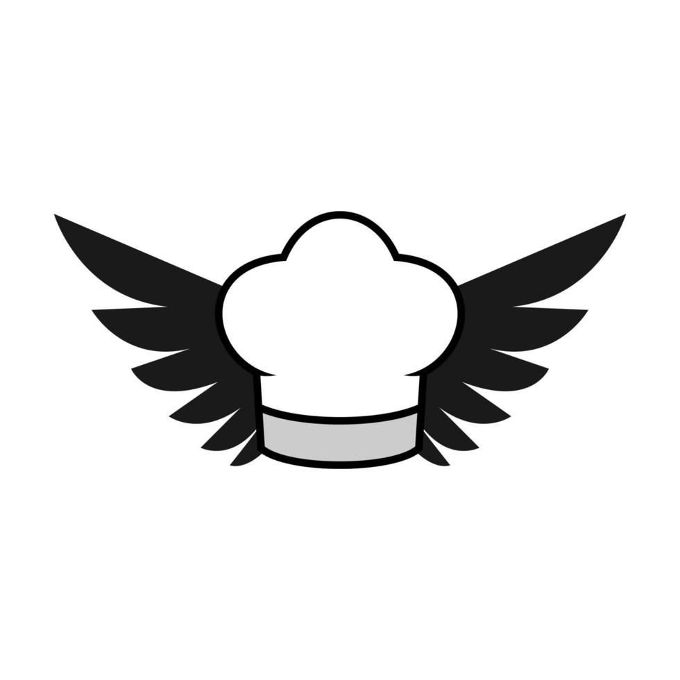 illustratie vectorafbeelding van chef-kok vleugel logo. perfect te gebruiken voor technologiebedrijf vector