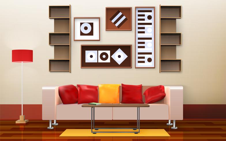 Living Room Interior Design vector