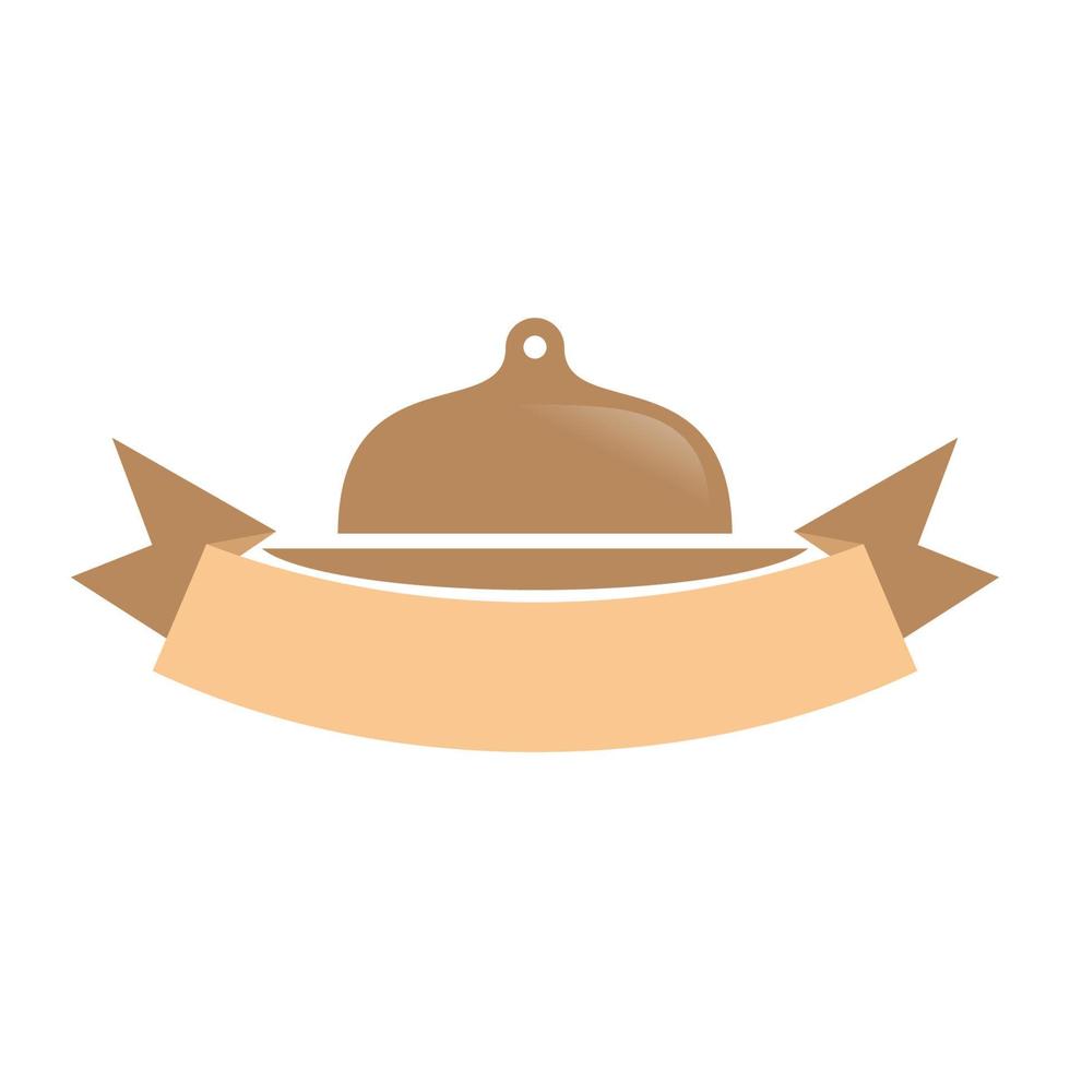 illustratie vectorafbeelding van voedsel cloche logo. perfect te gebruiken voor voedingsbedrijf vector