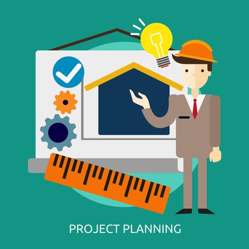 Projectplanning Conceptueel illustratieontwerp vector