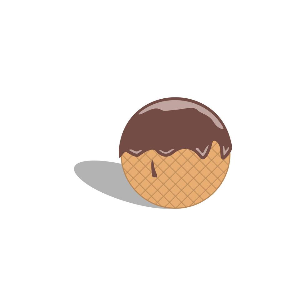 illustratie vectorafbeelding van chocoladewafel vector