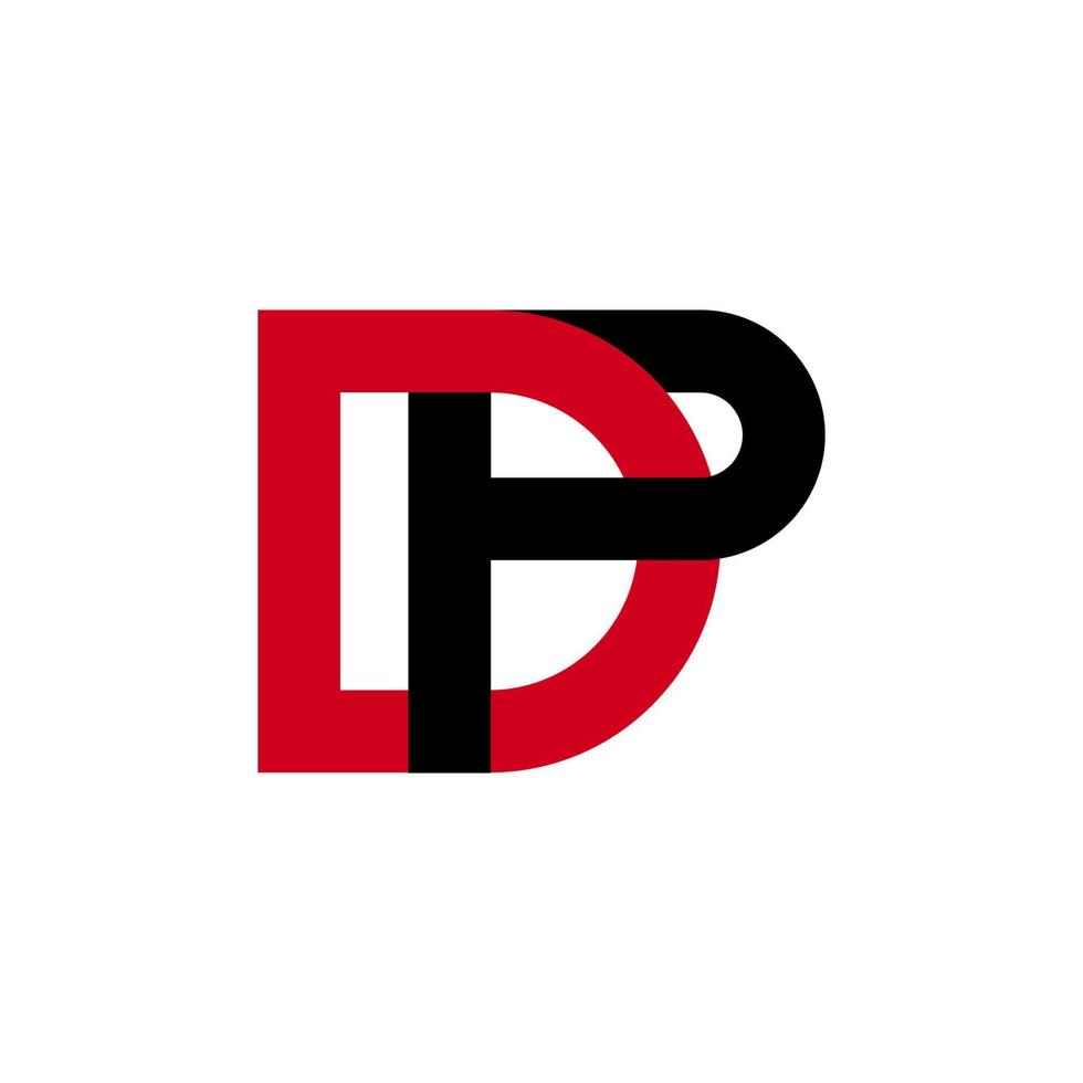 illustratie vectorafbeelding van moderne dp brief logo. perfect te gebruiken voor technologiebedrijf vector