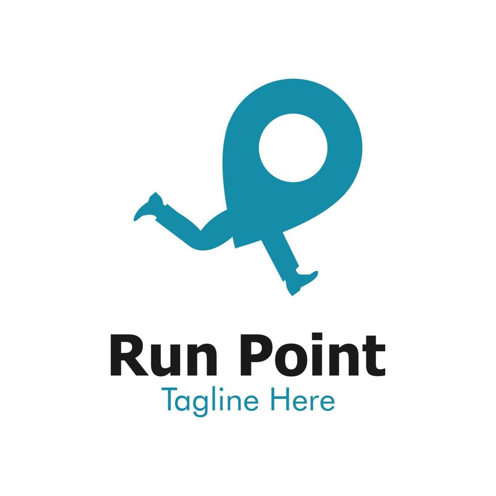illustratie vectorafbeelding van running point-logo. perfect te gebruiken voor technologiebedrijf vector