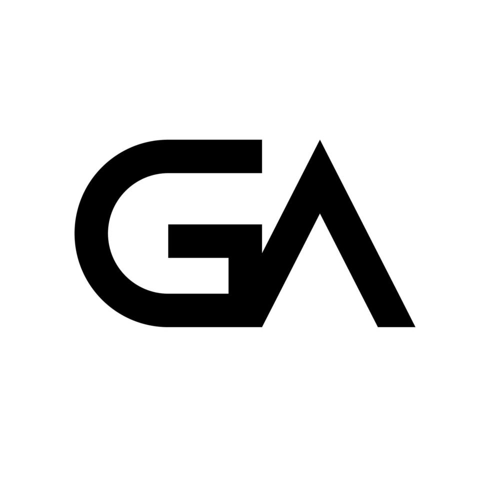 illustratie vectorafbeelding van moderne ga brief logo. perfect te gebruiken voor technologiebedrijf vector