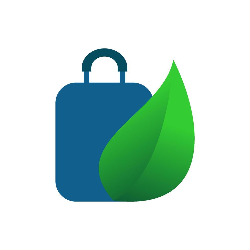 illustratie vectorafbeelding van eco koffer logo. perfect te gebruiken voor technologiebedrijf vector