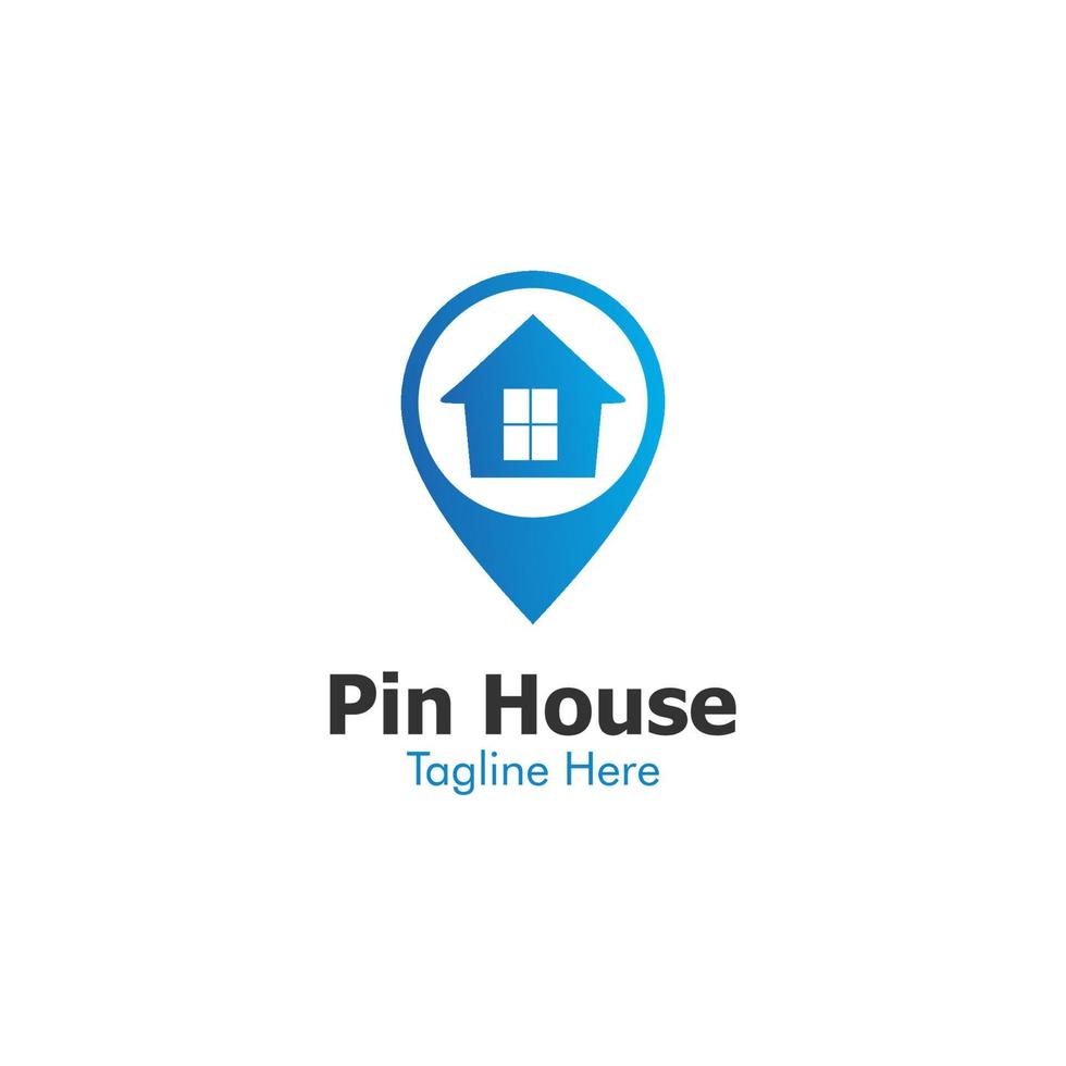 illustratie vectorafbeelding van pin huis logo. perfect te gebruiken voor technologiebedrijf vector