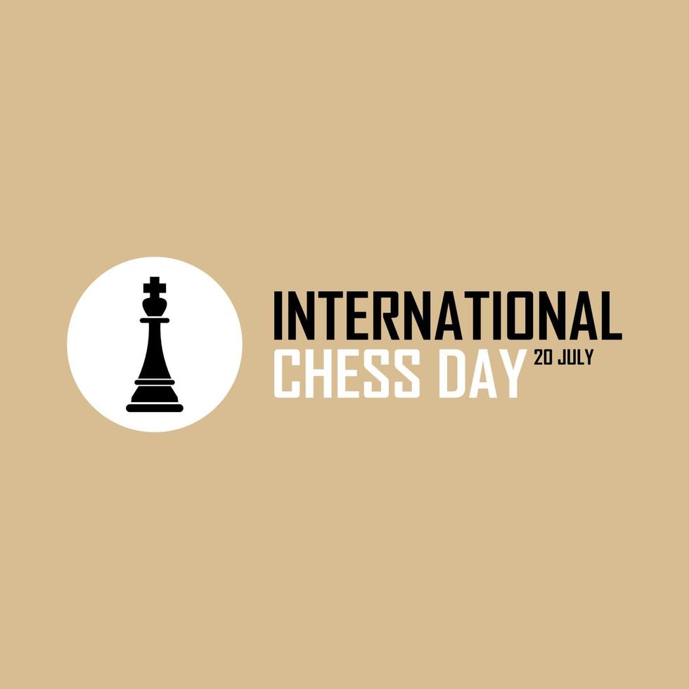 internationale schaakdag logo inspiraties vector