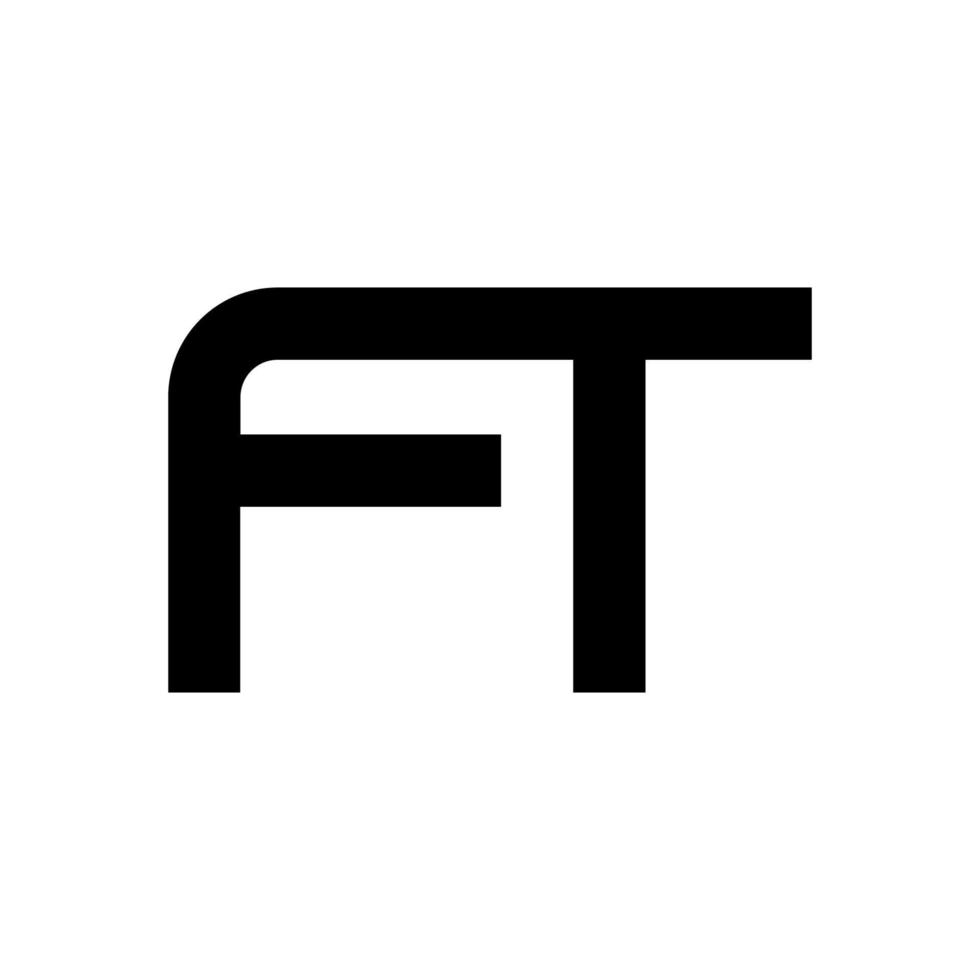 illustratie vectorafbeelding van moderne ft letter logo. perfect te gebruiken voor technologiebedrijf vector