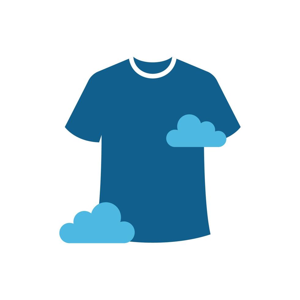 illustratie vectorafbeelding van cloud shirt logo. perfect te gebruiken voor technologiebedrijf vector