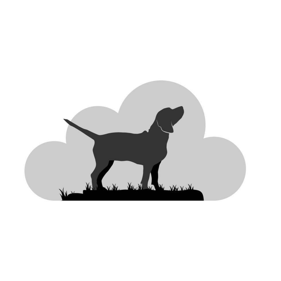 illustratie vectorafbeelding van beagle hond wolk logo. perfect te gebruiken voor technologiebedrijf vector