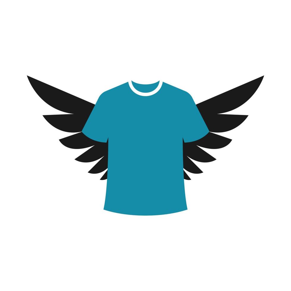 illustratie vectorafbeelding van shirt vleugel logo. perfect te gebruiken voor technologiebedrijf vector