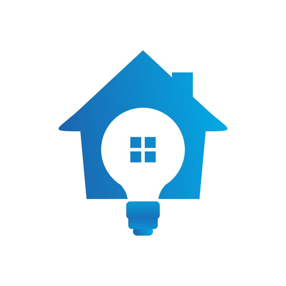 illustratie vectorafbeelding van modern huis lamp logo. perfect te gebruiken voor technologiebedrijf vector