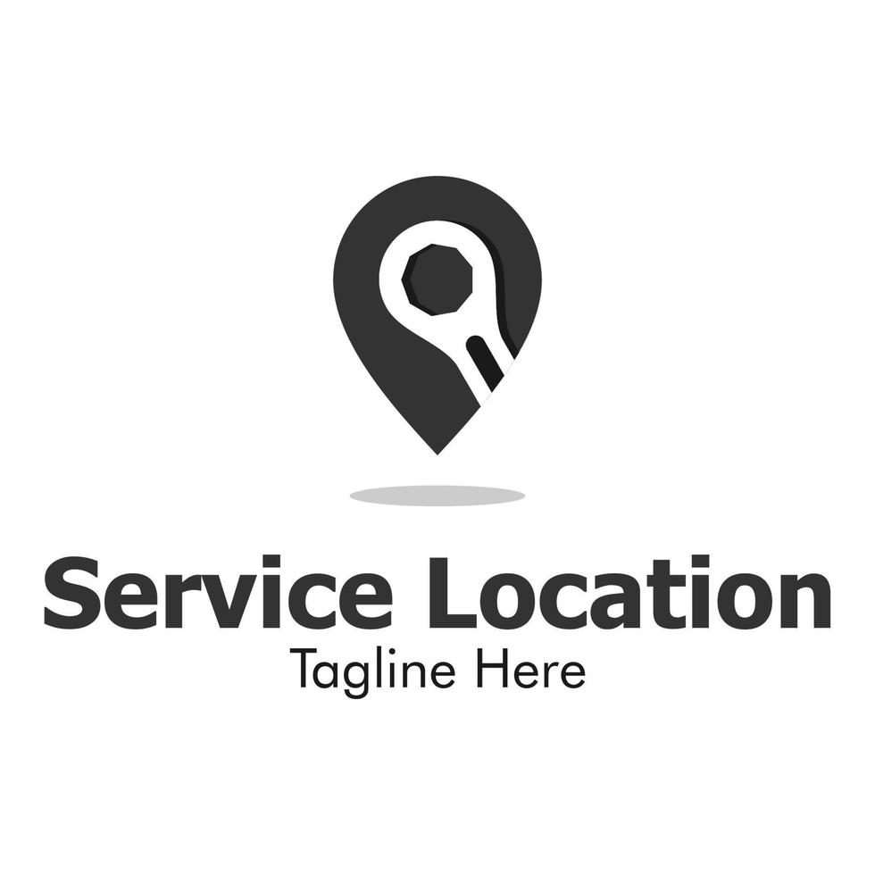 illustratie vectorafbeelding van service locatie logo. perfect te gebruiken voor servicecentrum vector