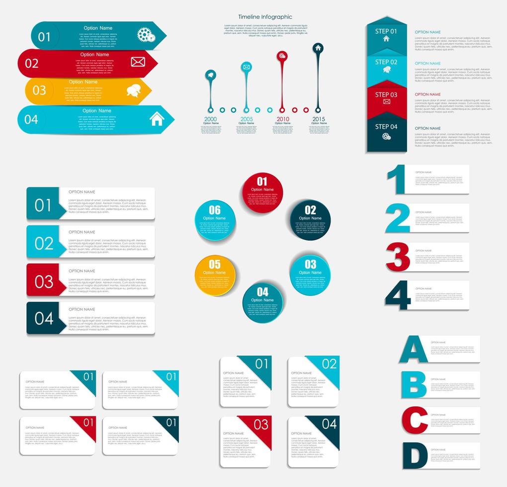 verzameling infographic sjablonen voor zakelijke vectorillustratie vector