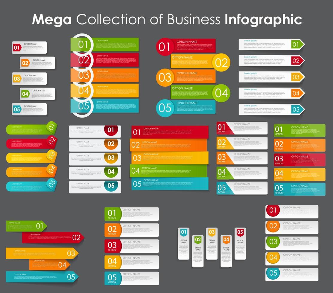 verzameling infographic sjablonen voor zakelijke vectorillustratie vector