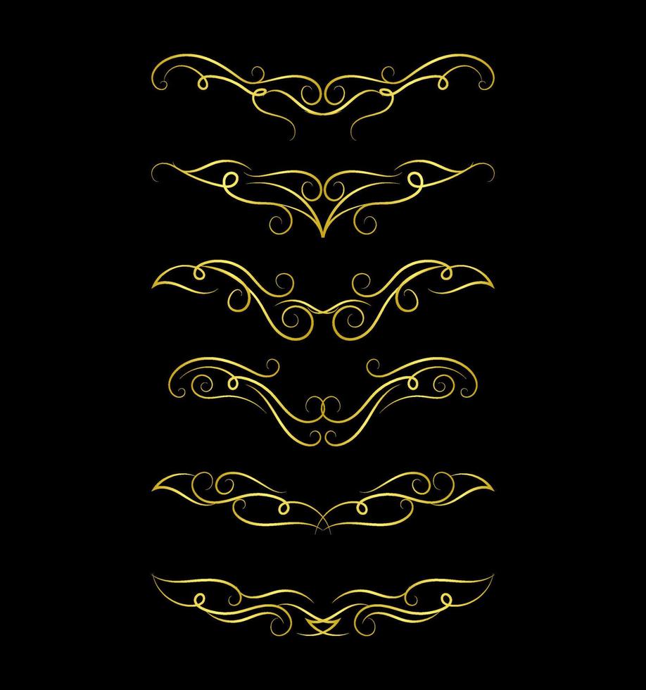 gouden randen elementen set collectie, ornament vector