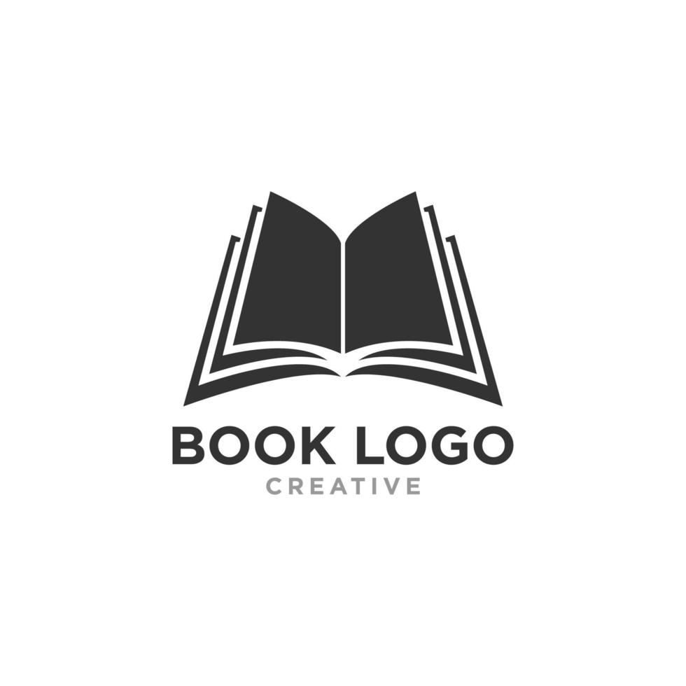 open boek eenvoudig logo vector