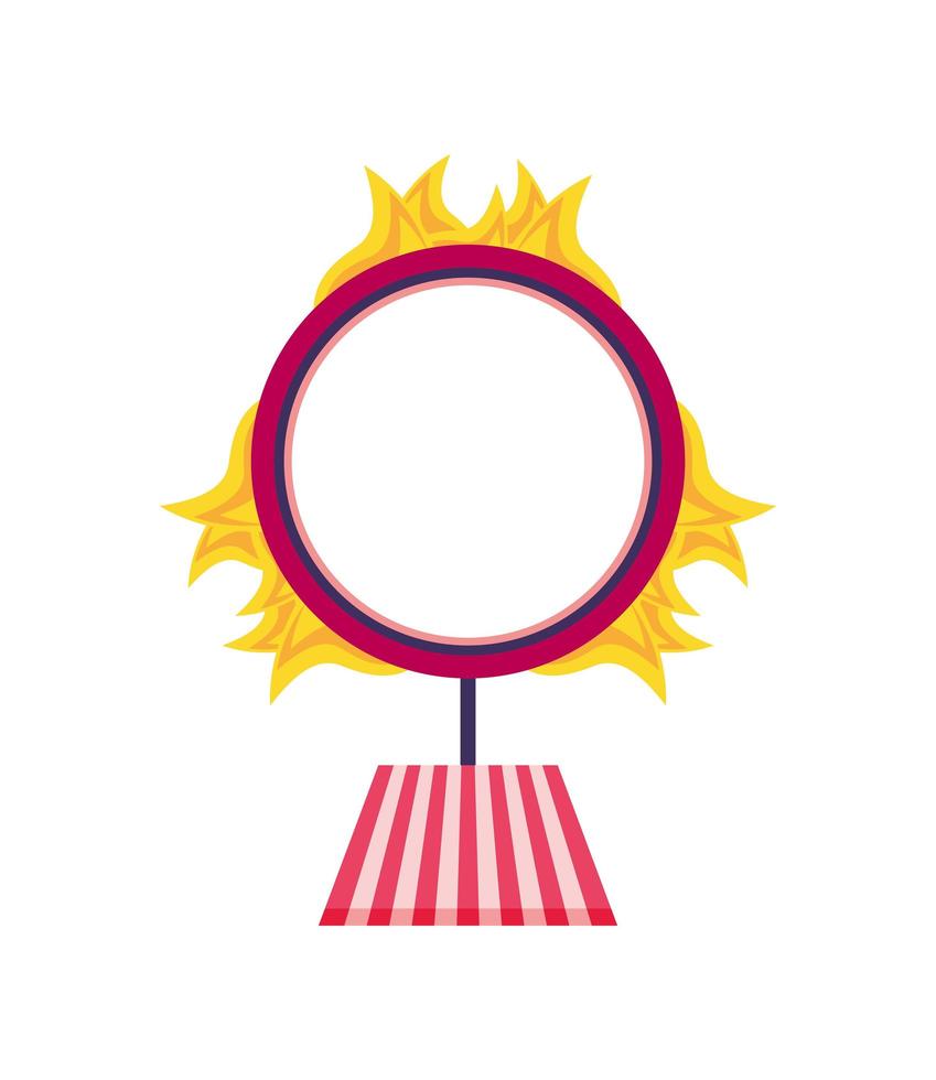 circus vuur ring vector