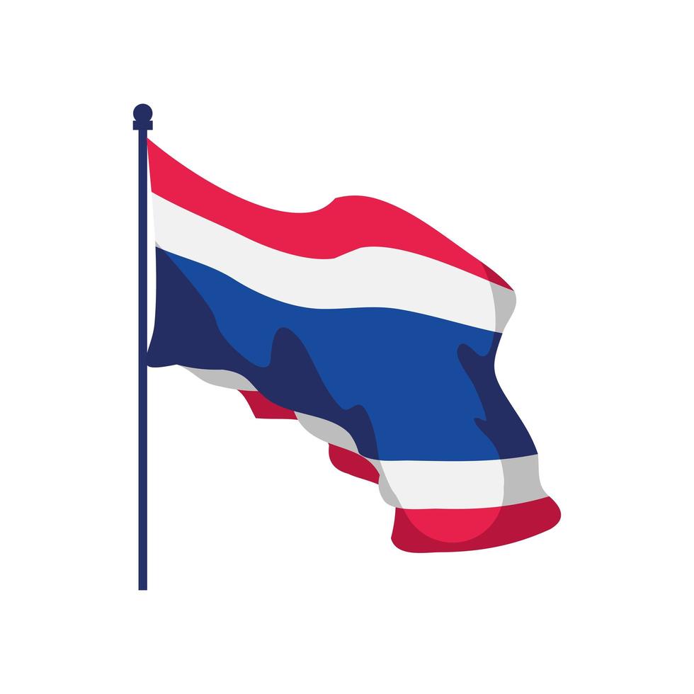 nationale vlag van thailand vector