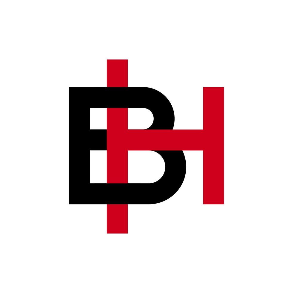 illustratie vectorafbeelding van moderne bh brief logo. perfect te gebruiken voor technologiebedrijf vector