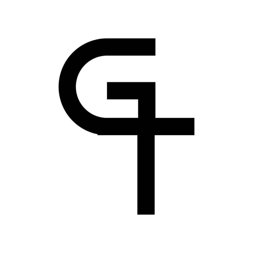 illustratie vectorafbeelding van moderne gt letter logo. perfect te gebruiken voor technologiebedrijf vector