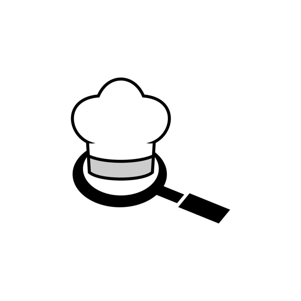 illustratie vectorafbeelding van chef-kok zoeken logo. perfect te gebruiken voor voedingsbedrijf vector