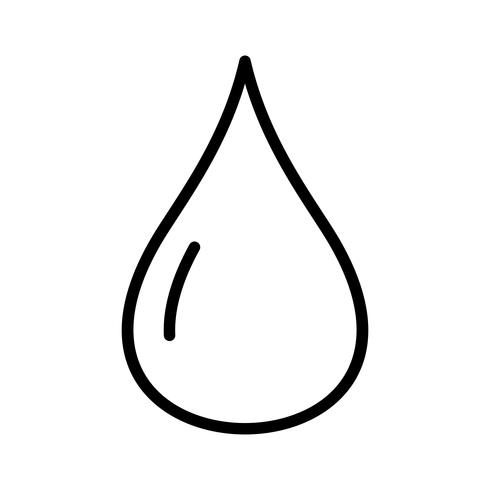 Water Drop Line Black pictogram vector