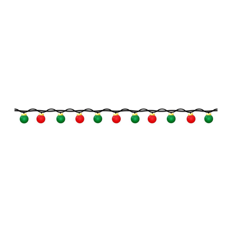 kerst elementen decoratie. illustratie vectorafbeelding van kerstbal met rode en groene kleuren vector