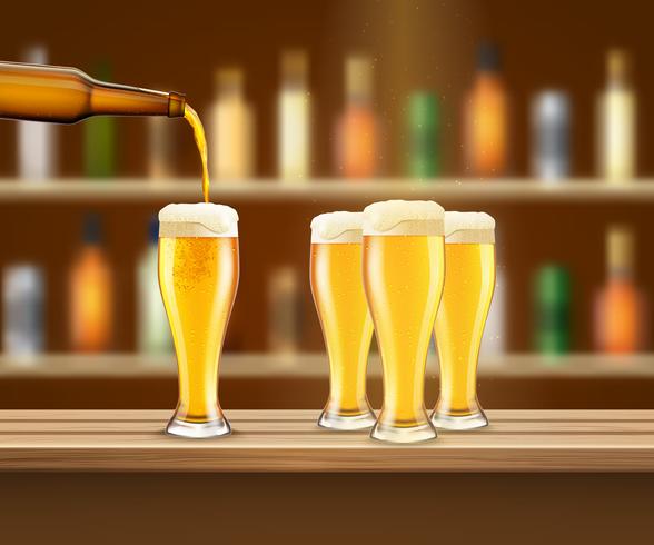 Realistische bier illustratie vector