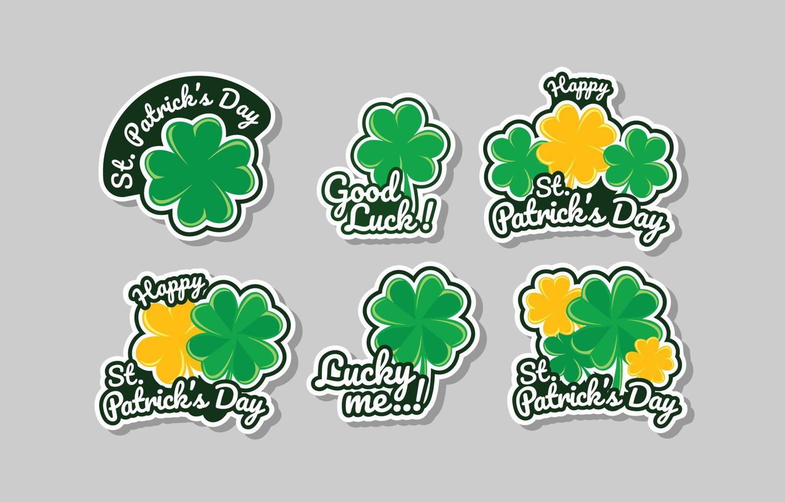 st. patrick's klaver sticker vector