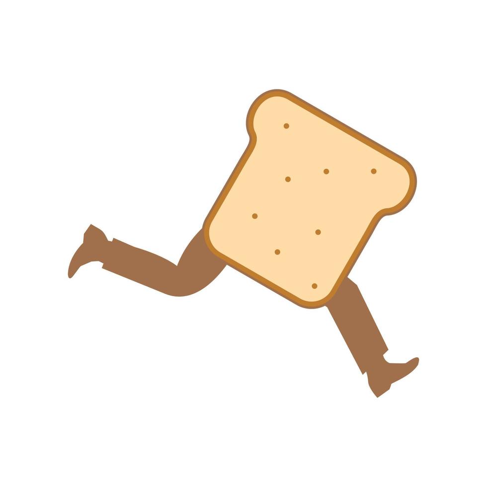 illustratie vectorafbeelding van het runnen van brood logo. perfect te gebruiken voor technologiebedrijf vector