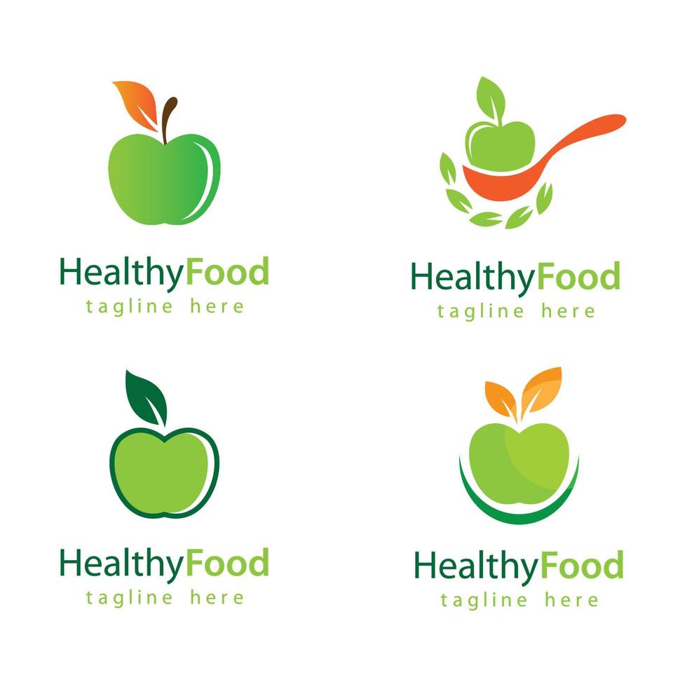 gezond voedsel logo vector