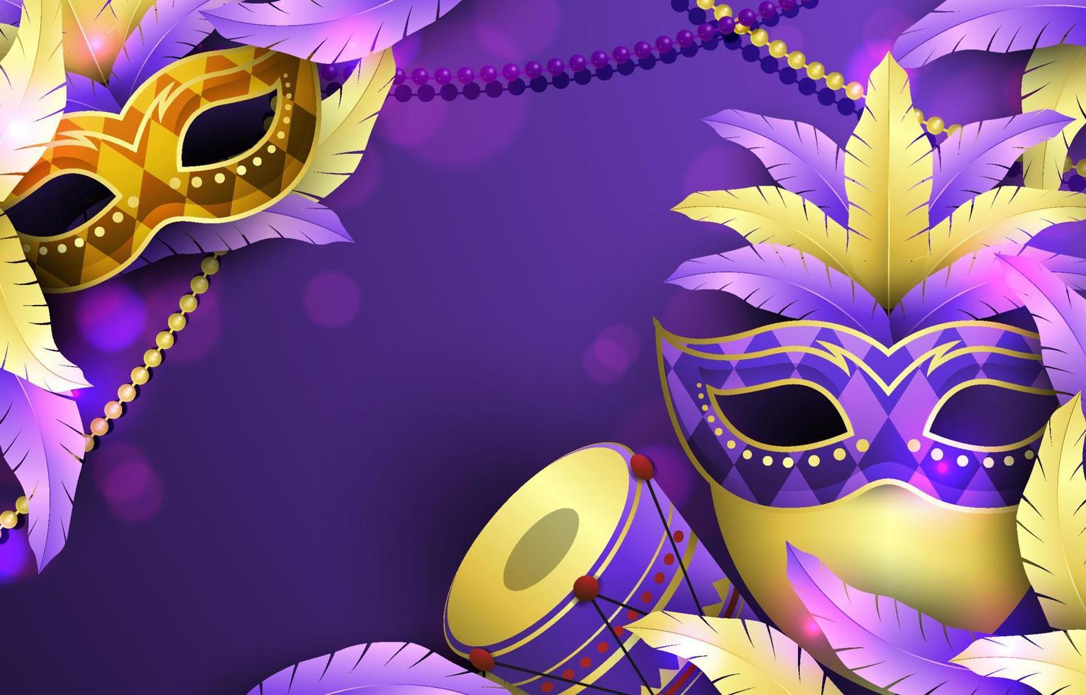 mardi gras thema achtergrond vector