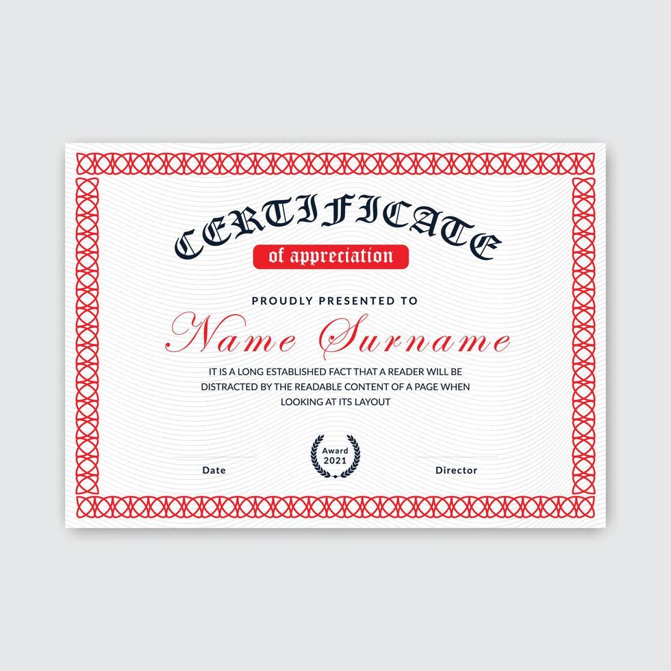 award diploma certificaat ontwerpsjabloon vector