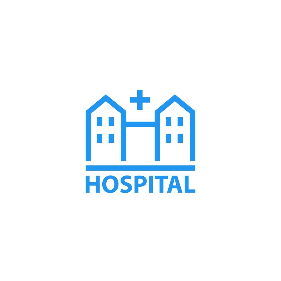 ziekenhuispictogram, lineair op wit vector