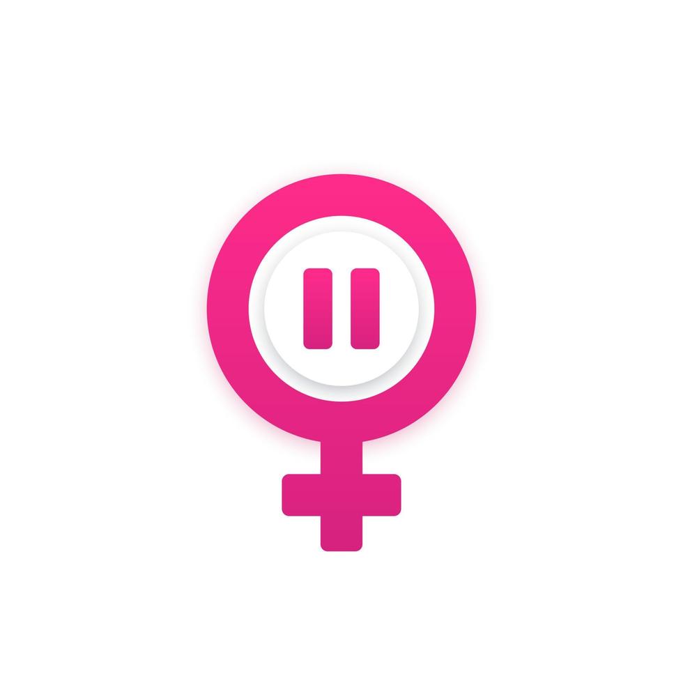 menopauze pictogram op wit, vector design