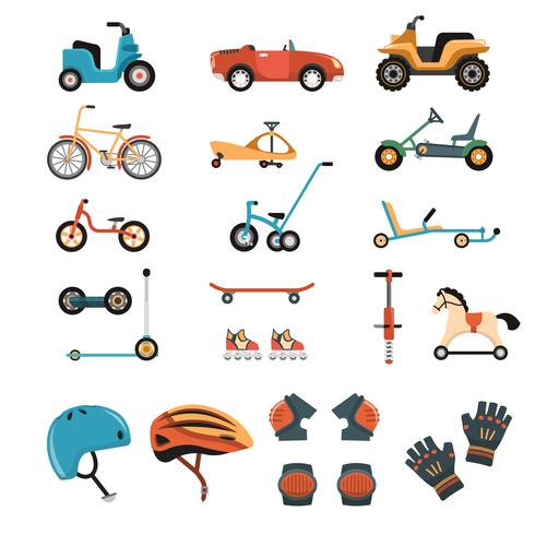 Ride-On Toys Elements-collectie vector