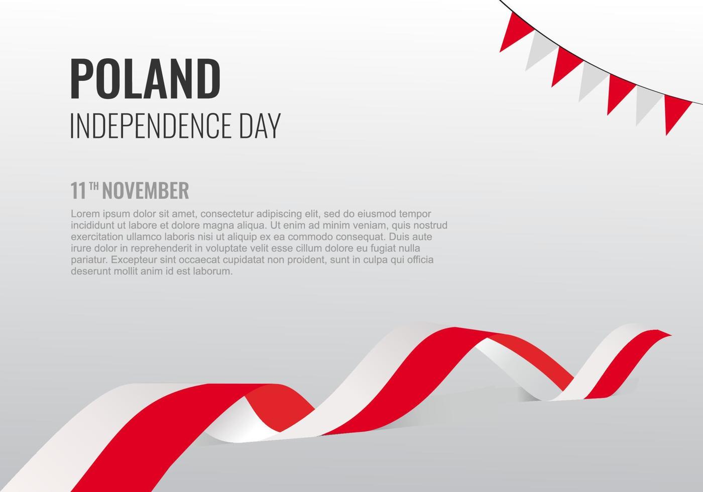 polen onafhankelijkheidsdag achtergrond banner voor nationale viering. vector