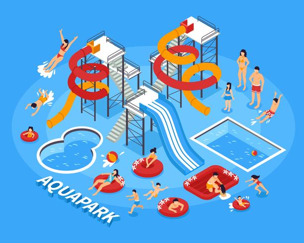 Waterpark Illustratie vector