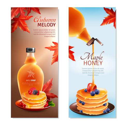 Maple siroop verticale banners instellen vector