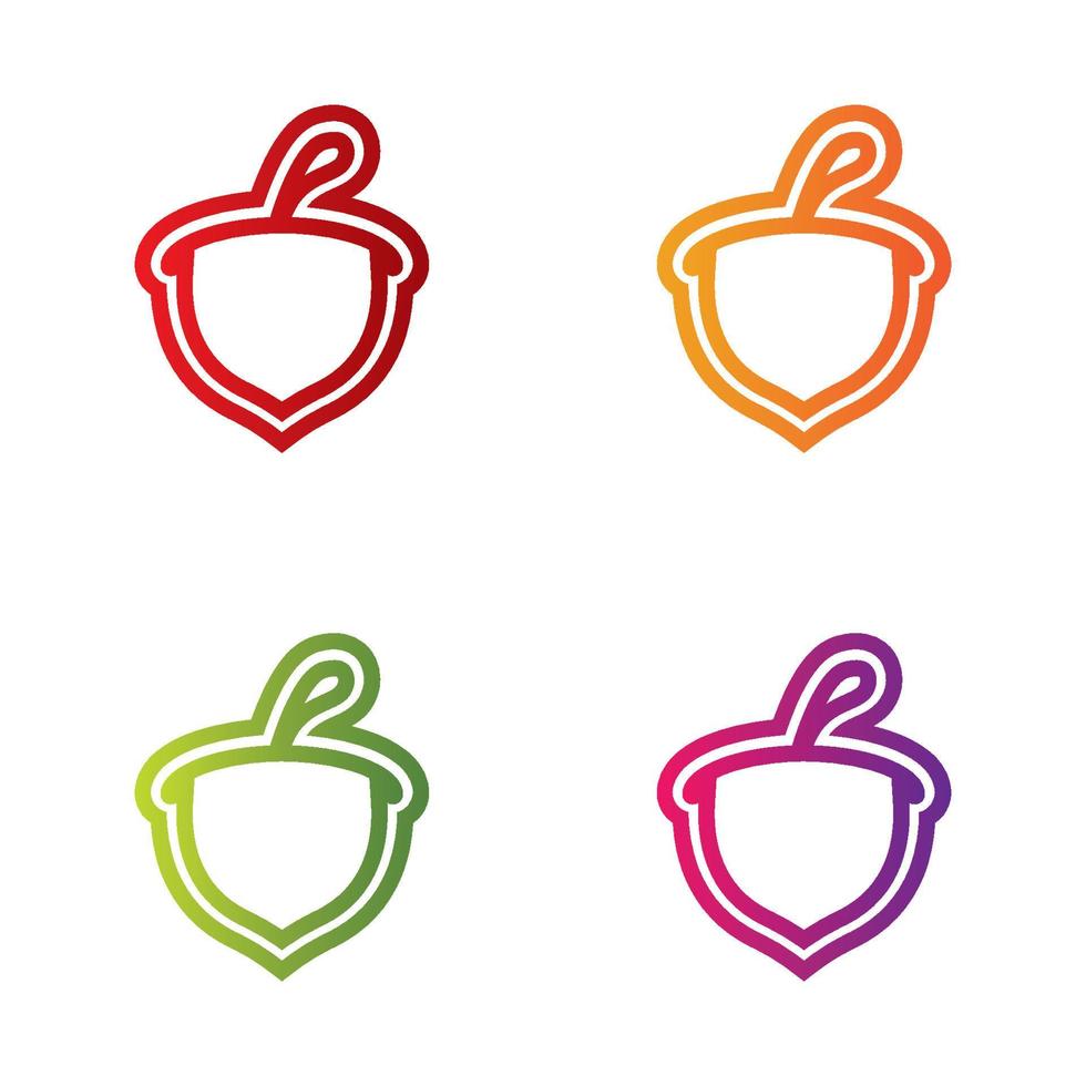 eikel logo sjabloon vector icon set