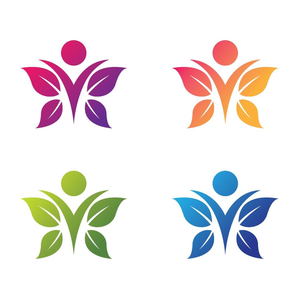 gezonde logo sjabloon vector icon set