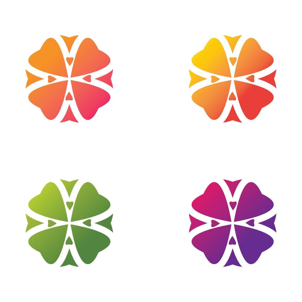 bloem logo vector icon set