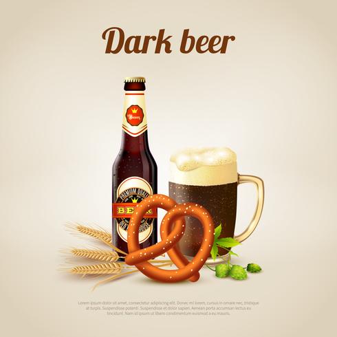 Donkere bier achtergrond vector
