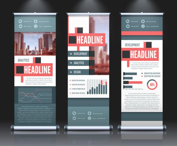 samengestelde infographic banners instellen vector