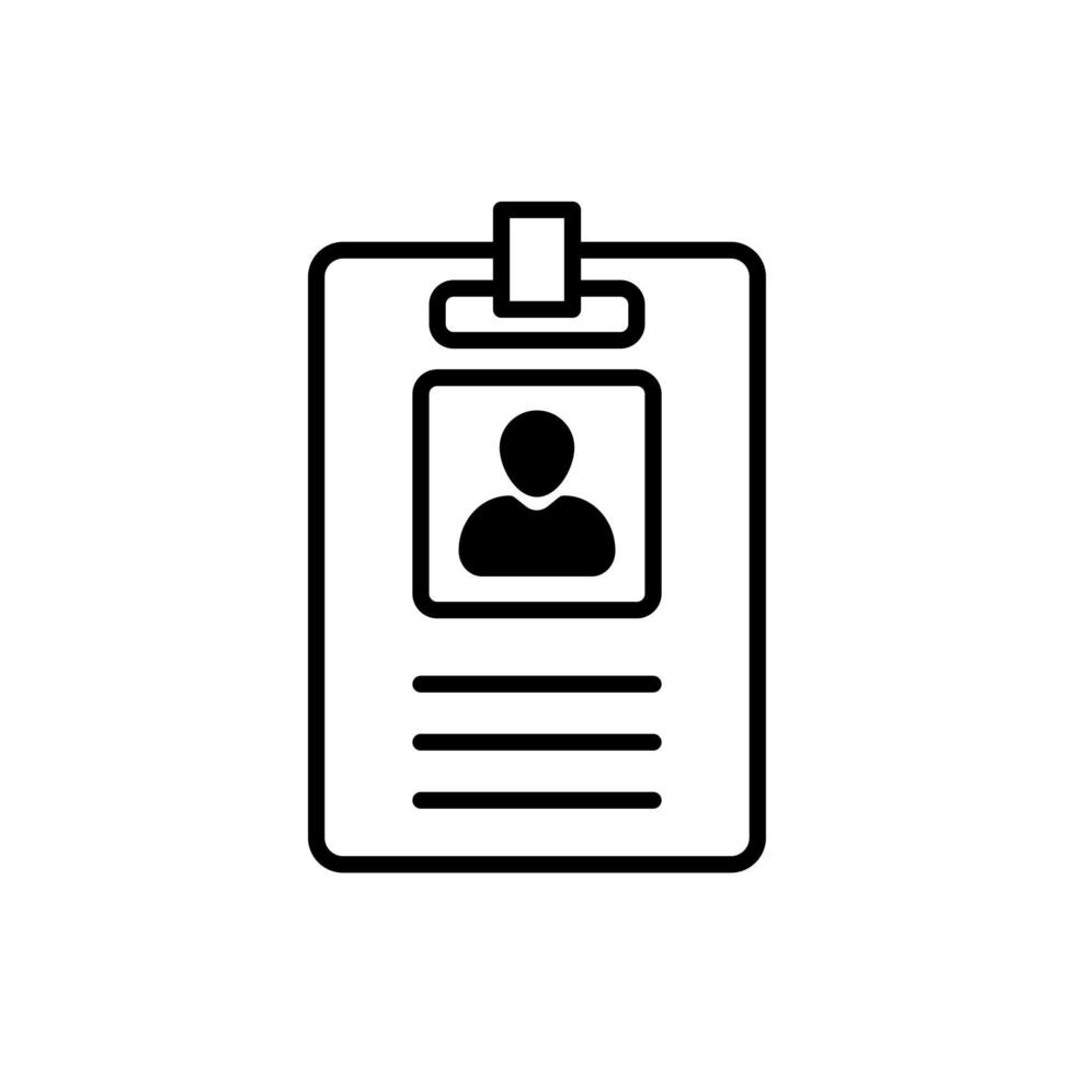 identiteitskaart pictogram vector