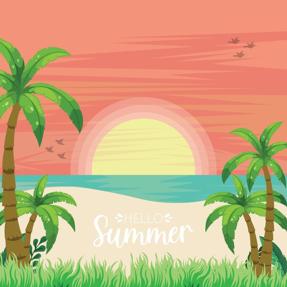 zomervakantie achtergrond voor sociale media verhalen ontwerpsjablonen vectorillustratie vector