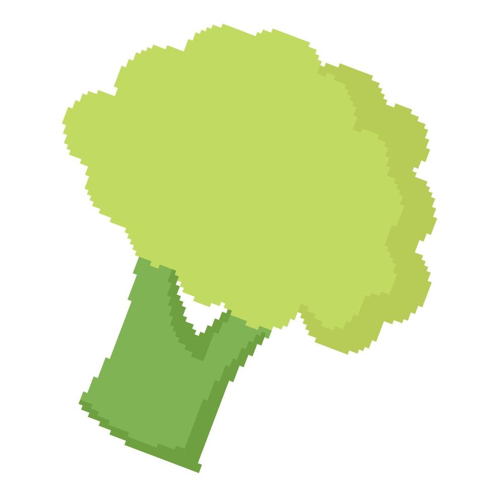 broccoli plantaardige illustratie met pixelthema vector